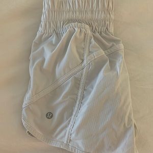 White Lululemon shorts